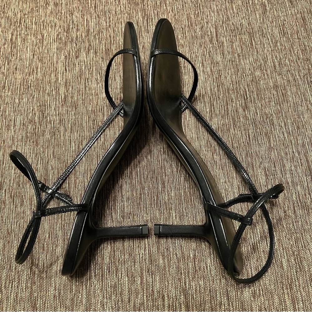THE ROW Sandals BARE SANDAL Black KID LEATHER - Sz 8 M (EU 38) Made in Italy NEW - Picture 11 of 16
